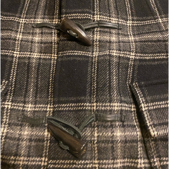Aritzia Rare TNA Tartan Duffle Toggle Coat Size S EUC  100% Wool Gorgeous - Picture 14 of 16